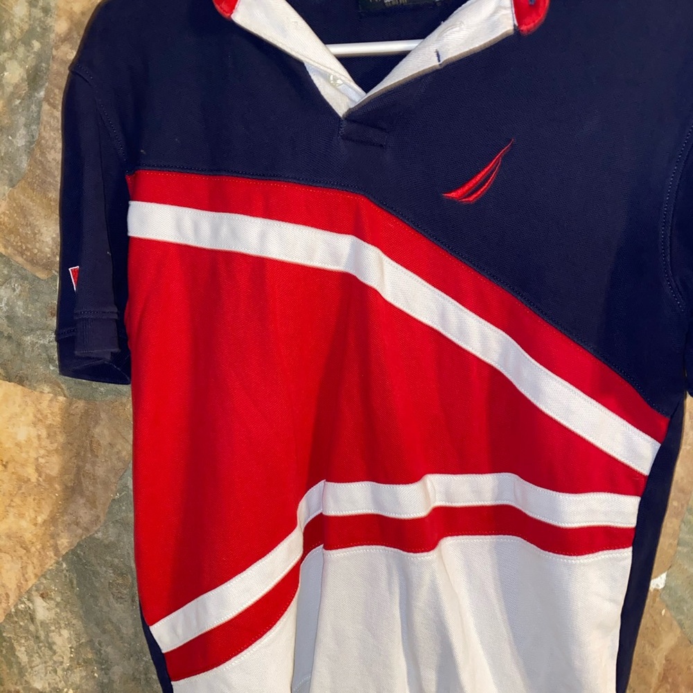 Nautical shirt sleeve shirt